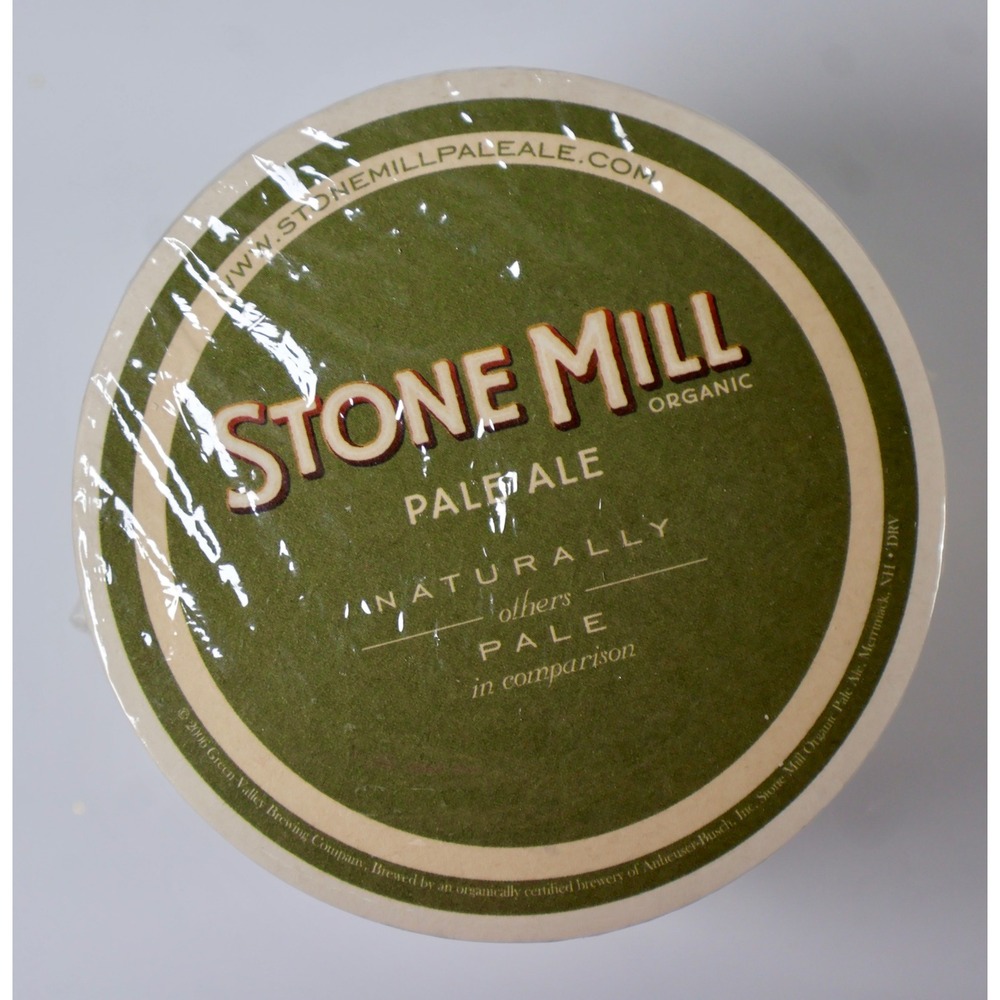 STONE MILL Pale Ale Beer Coasters Organic USDA Barware Drink‎ Coasters Vintage